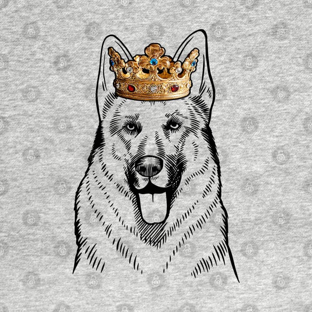 German Shepherd Dog King Queen Wearing Crown by millersye